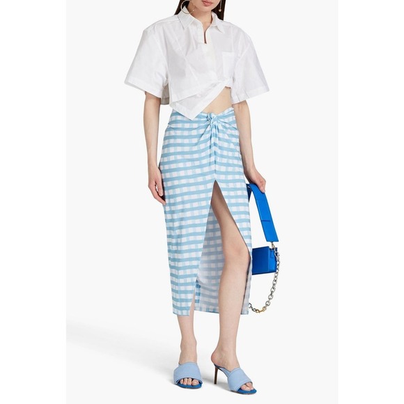 Jacquemus nodi knotted gingham pareo - Picture 1 of 8
